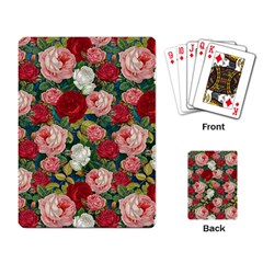 Roses Repeat Floral Bouquet Playing Cards Single Design (rectangle) by Pakrebo