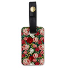 Roses Repeat Floral Bouquet Luggage Tag (one Side) by Pakrebo