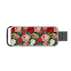 Roses Repeat Floral Bouquet Portable Usb Flash (two Sides) by Pakrebo