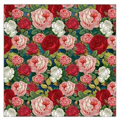 Roses Repeat Floral Bouquet Large Satin Scarf (square) by Pakrebo