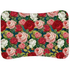 Roses Repeat Floral Bouquet Velour Seat Head Rest Cushion by Pakrebo