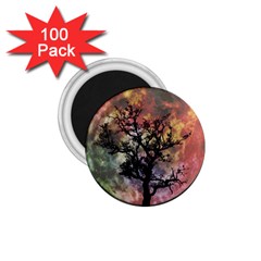 Full Moon Silhouette Tree Night 1 75  Magnets (100 Pack)  by Pakrebo