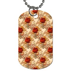 Scrapbook Floral Background Vintage Dog Tag (one Side) by Pakrebo