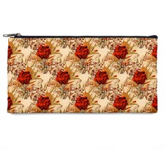 Scrapbook Floral Background Vintage Pencil Cases by Pakrebo