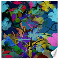 Flowers Abstract Branches Canvas 16  X 16  by Pakrebo