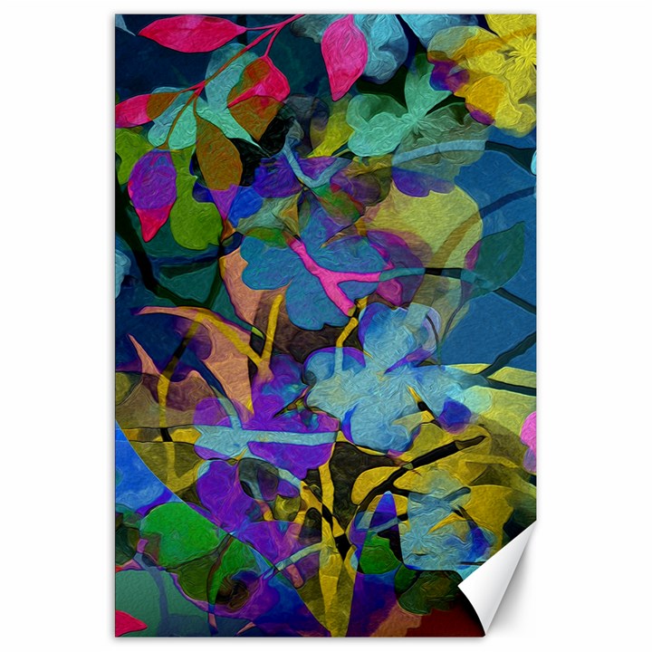 Flowers Abstract Branches Canvas 20  x 30 