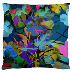 Flowers Abstract Branches Large Cushion Case (two Sides) by Pakrebo