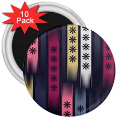 Non Seamless Pattern Background 3  Magnets (10 Pack)  by Pakrebo