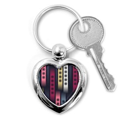 Non Seamless Pattern Background Key Chain (heart) by Pakrebo