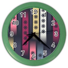 Non Seamless Pattern Background Color Wall Clock by Pakrebo