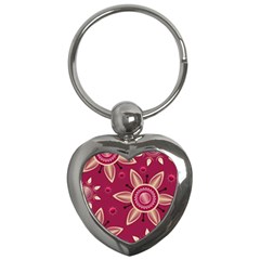 Background Non Seamless Pattern Art Key Chain (heart) by Pakrebo