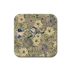 Abstract Art Artistic Botanical Rubber Coaster (square) 