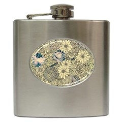 Abstract Art Artistic Botanical Hip Flask (6 Oz) by Pakrebo