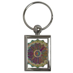 Mandala Decorative Ornamental Key Chain (rectangle) by Pakrebo