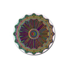 Mandala Decorative Ornamental Rubber Coaster (round)  by Pakrebo