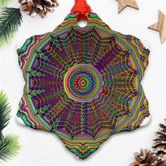 Mandala Decorative Ornamental Snowflake Ornament (two Sides) by Pakrebo