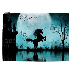 Wonderful Unicorn Silhouette In The Night Cosmetic Bag (xxl) by FantasyWorld7