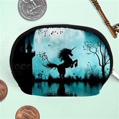 Wonderful Unicorn Silhouette In The Night Accessory Pouch (medium) by FantasyWorld7