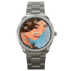 Flower Crown Sport Metal Watch by CKArtCreations