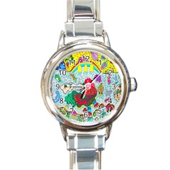 Supersonic Key West Gypsy Blast Round Italian Charm Watch by chellerayartisans