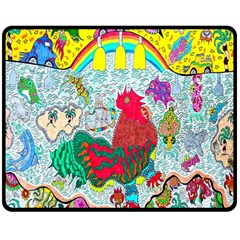 Supersonic Key West Gypsy Blast Double Sided Fleece Blanket (medium)  by chellerayartisans