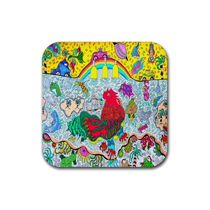 Supersonic Key West Gypsy Blast Rubber Coaster (Square) 