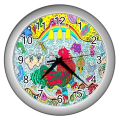 Supersonic Key West Gypsy Blast Wall Clock (silver) by chellerayartisans