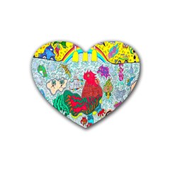 Supersonic Key West Gypsy Blast Heart Coaster (4 Pack)  by chellerayartisans