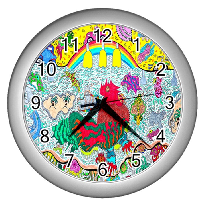 Supersonic Key West Gypsy Blast Wall Clock (Silver)