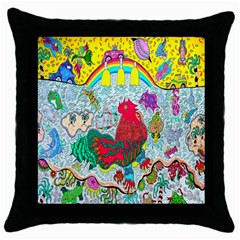 Supersonic Key West Gypsy Blast Throw Pillow Case (black) by chellerayartisans