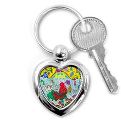 Supersonic Key West Gypsy Blast Key Chain (heart) by chellerayartisans