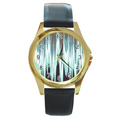 Muddywater Round Gold Metal Watch by designsbyamerianna