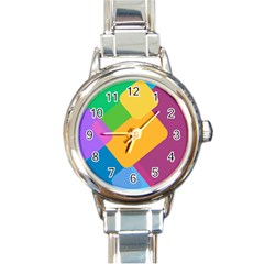 Geometry Nothing Color Round Italian Charm Watch by Mariart