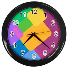 Geometry Nothing Color Wall Clock (black) by Mariart