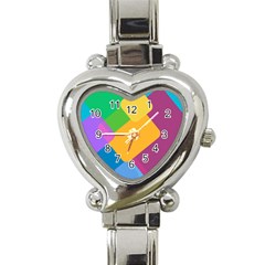 Geometry Nothing Color Heart Italian Charm Watch by Mariart