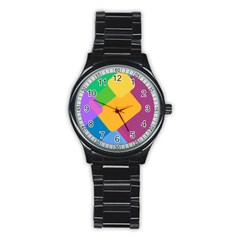 Geometry Nothing Color Stainless Steel Round Watch by Mariart