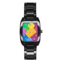 Geometry Nothing Color Stainless Steel Barrel Watch by Mariart