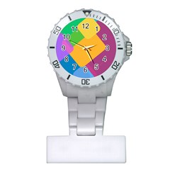 Geometry Nothing Color Plastic Nurses Watch by Mariart