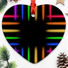 Neon Light Abstract Pattern Ornament (heart) by Mariart