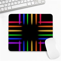 Neon Light Abstract Pattern Large Mousepads by Mariart