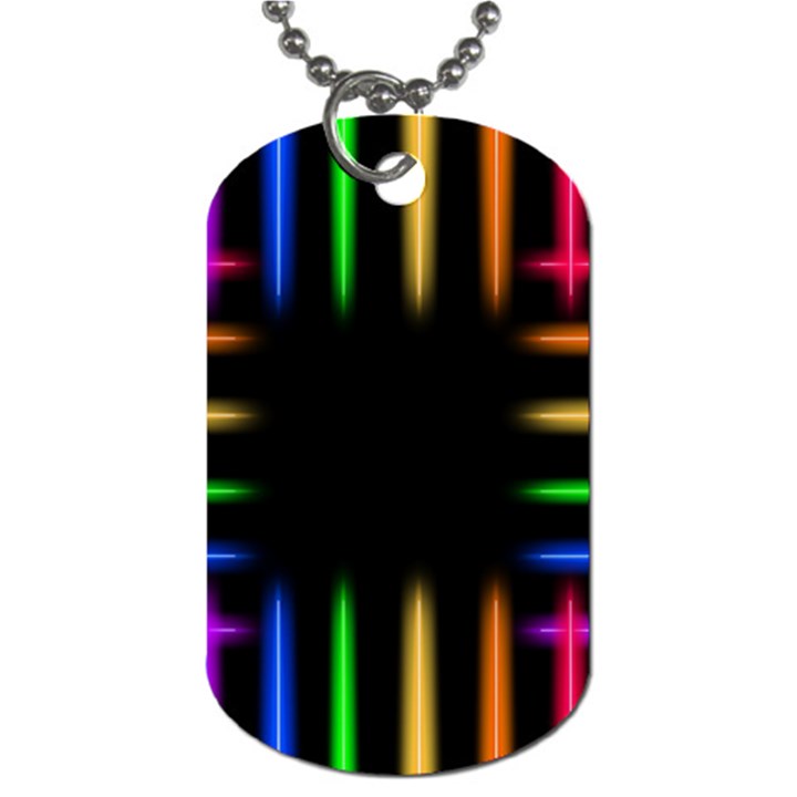 Neon Light Abstract Pattern Dog Tag (Two Sides)