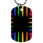 Neon Light Abstract Pattern Dog Tag (Two Sides) Back