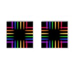 Neon Light Abstract Pattern Cufflinks (Square) Front(Pair)