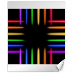 Neon Light Abstract Pattern Canvas 11  X 14  by Mariart