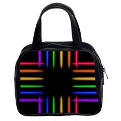 Neon Light Abstract Pattern Classic Handbag (two Sides) by Mariart