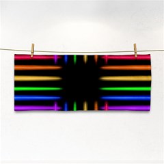 Neon Light Abstract Pattern Hand Towel by Mariart