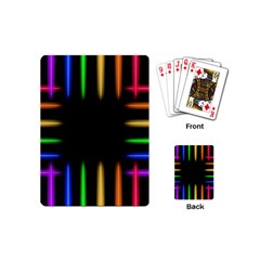 Neon Light Abstract Pattern Playing Cards Single Design (mini)