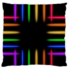 Neon Light Abstract Pattern Large Flano Cushion Case (one Side) by Mariart