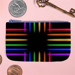 Neon Light Abstract Pattern Large Coin Purse