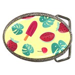 Watermelon Leaves Strawberry Belt Buckles Front